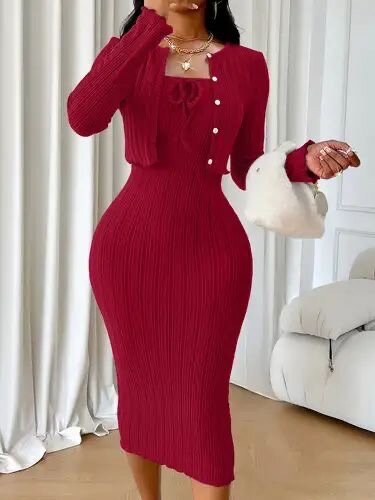 Dress with sweatshirt