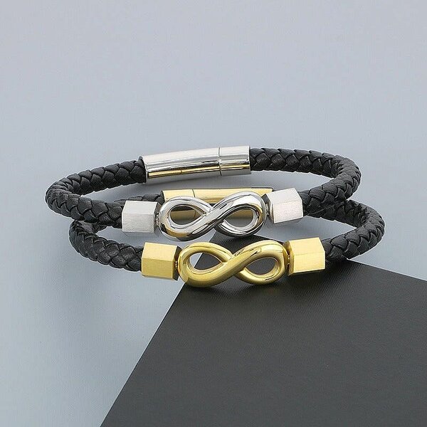 Bracelet cuir infini élégant
