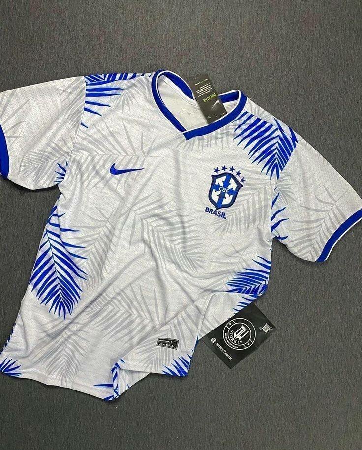 Maillot foot Brésil blanc