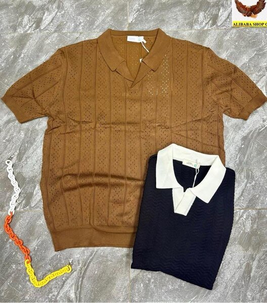 Polo tricot motif élégant