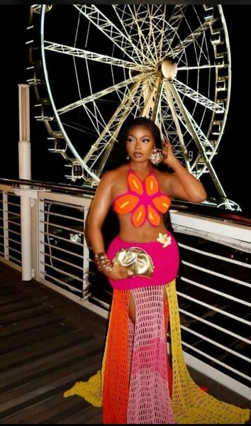 Robe Crochet Multicolore Bohème