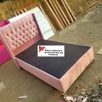 custom made bed with a high base