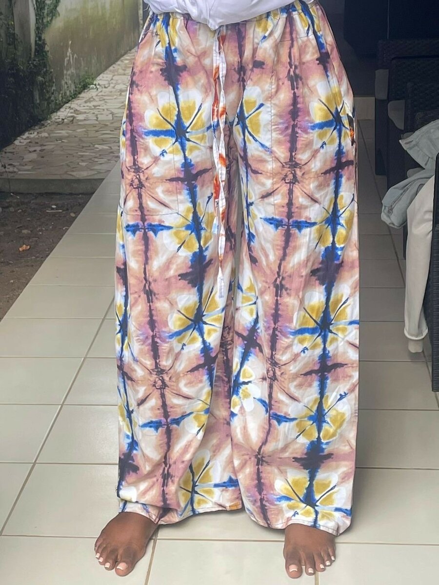 Pantalons larges imprimés boho
