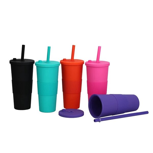 24oz Plastic Insulated Tumbler