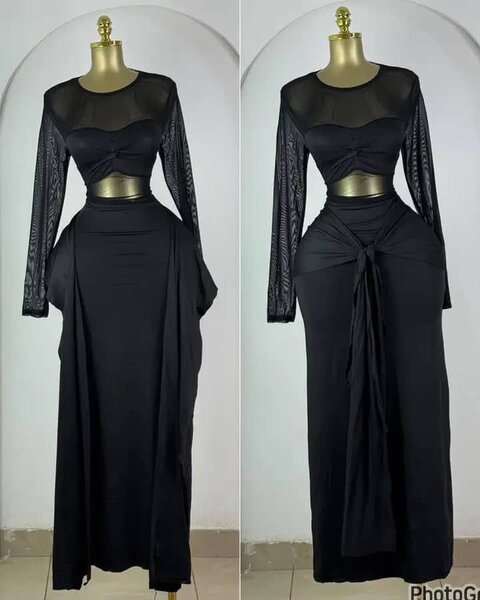 Robe noire élégante soirée