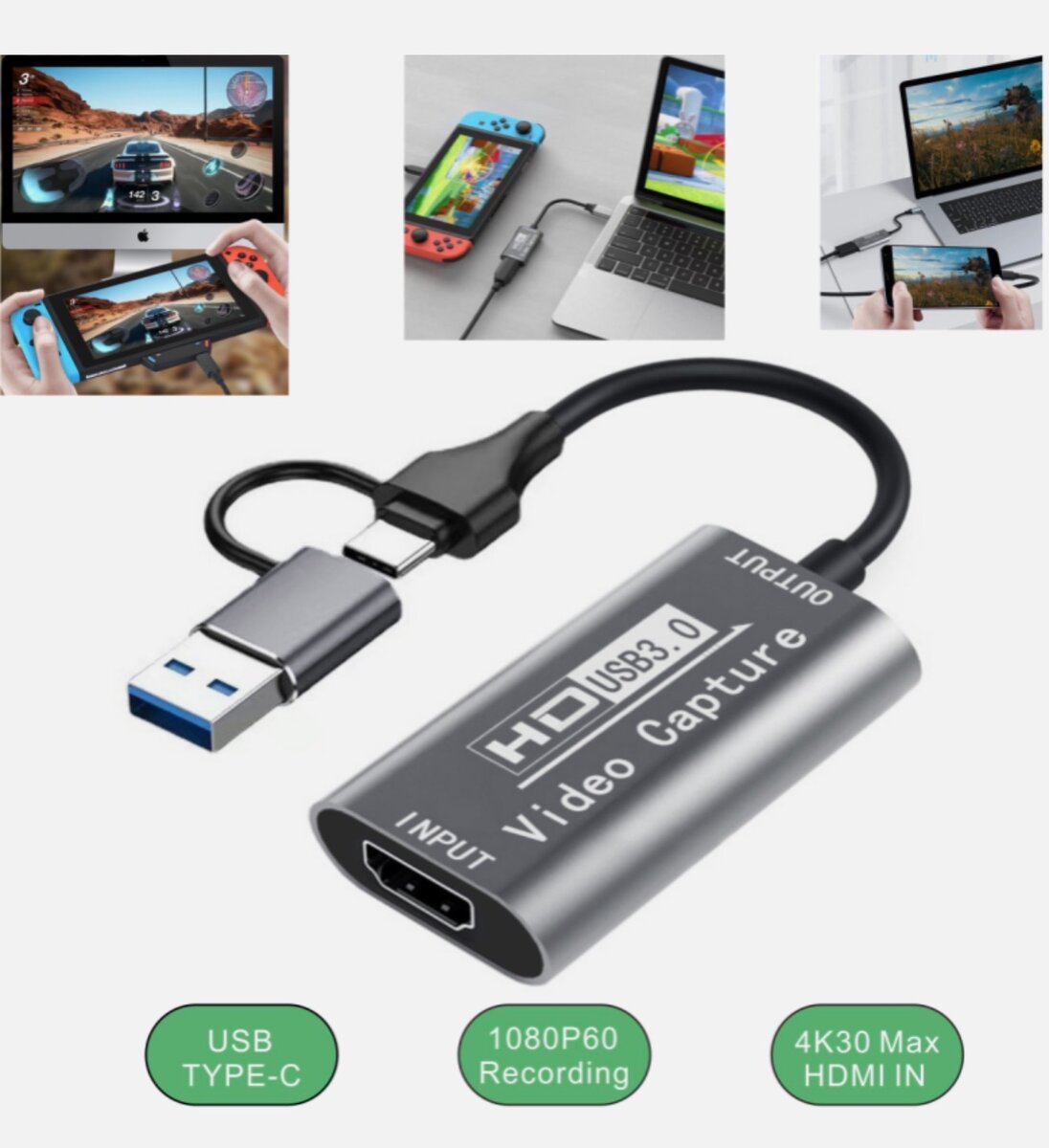 HDMI to USB Type-C Video Capture
