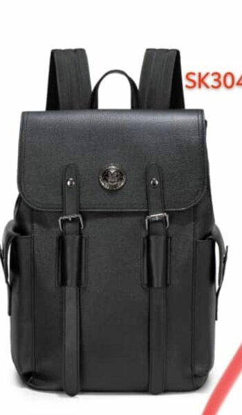 Sac à dos élégant cuir noir