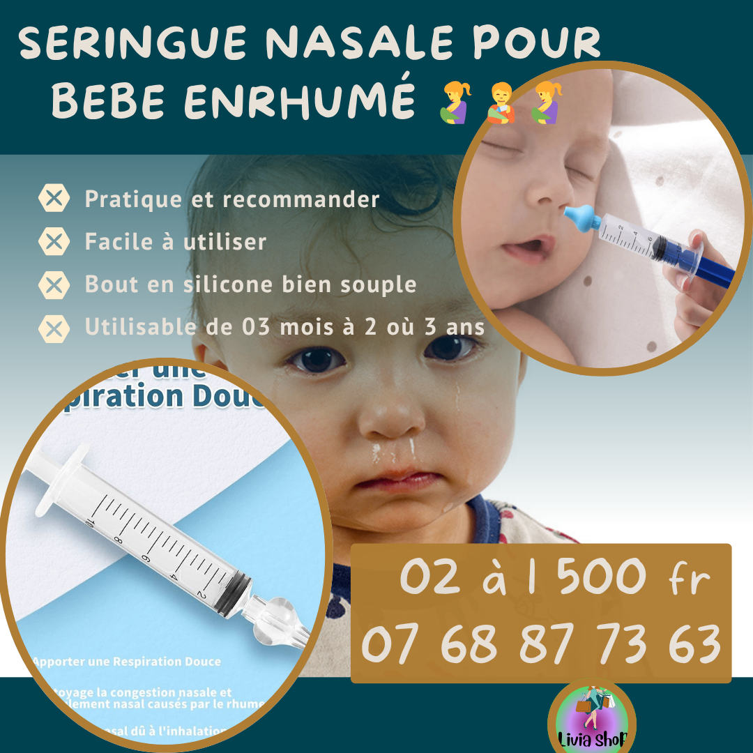 Seringue Nasale Bébé Silicone