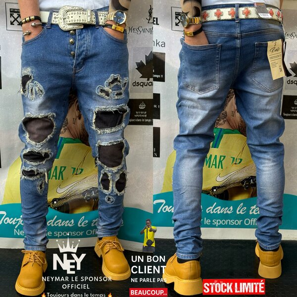 Jeans déchirés mode homme