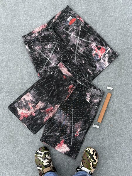 Shorts en jean imprimés tendance