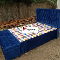 custom made bed with a high base