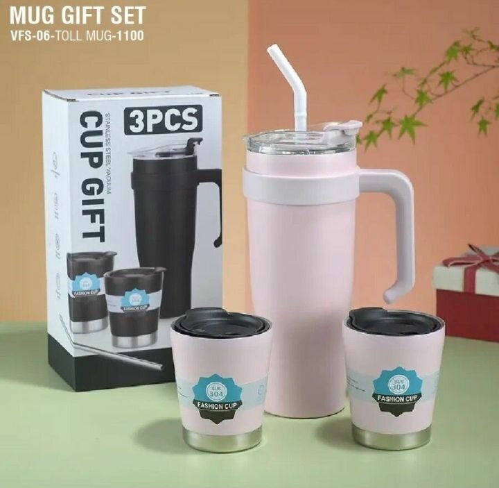 3 Pcs Stainless Steel Vacuum Mug Gift Set Cup & Bottle