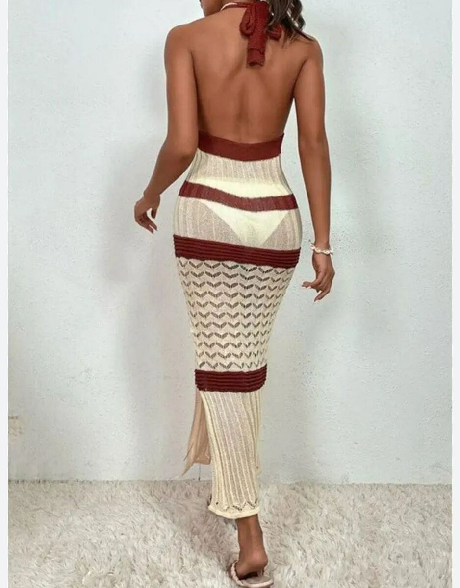 Robe dos nu crochet élégante