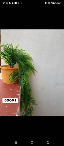 Fougère artificielle en pot