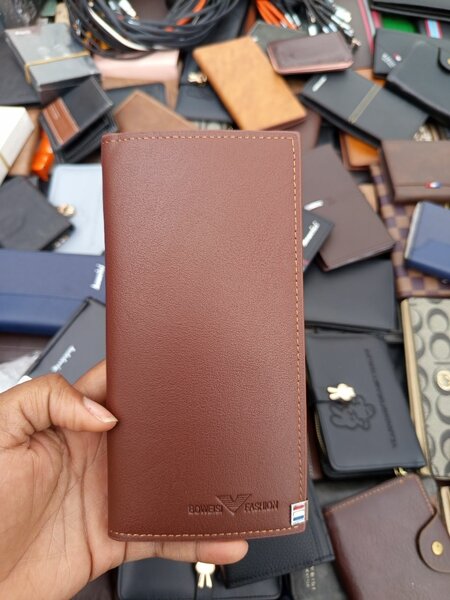 Portefeuille en cuir marron