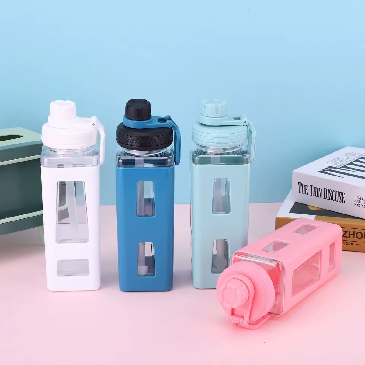 Bouteille d'eau réutilisable colorée