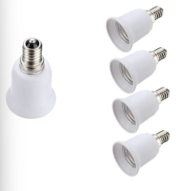 Pack of 4 Pcs E14 to E27 Lamp Socket Converter Holder for LED Convert Small Screw to Large Screw