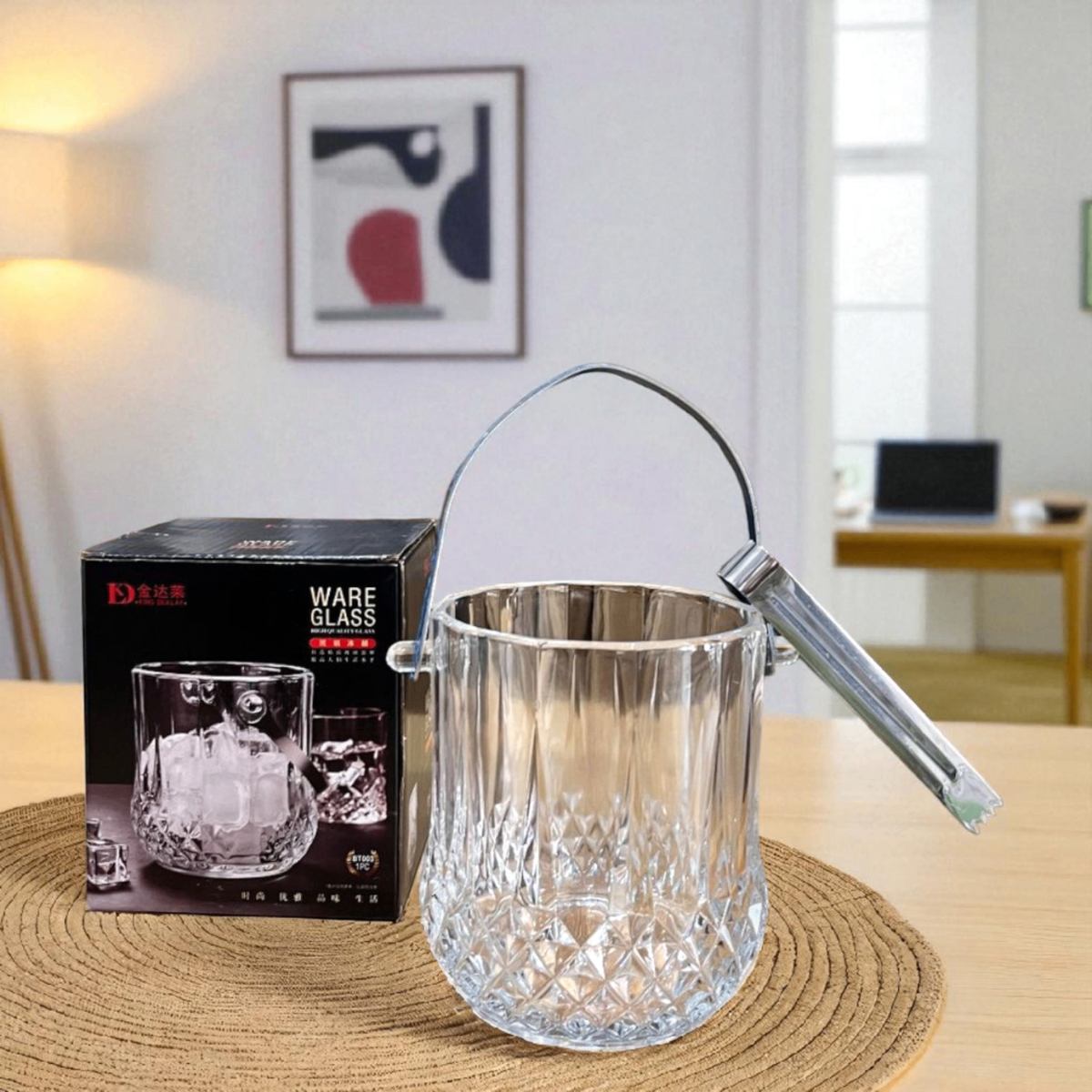 Seau à glace en cristal élégant