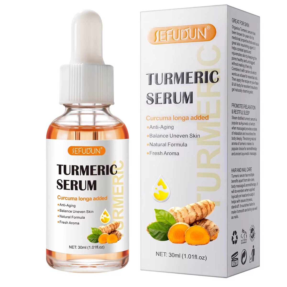 Sérum Anti-Âge Curcuma SEFUDUN