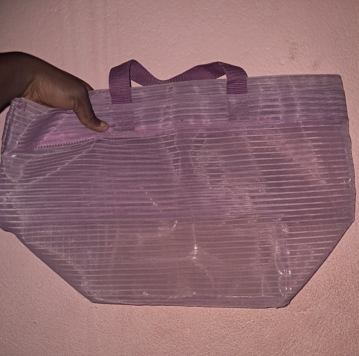 Sac cabas transparent violet