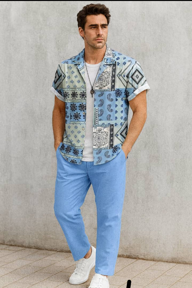 Chemise et pantalon bohème pour hommes