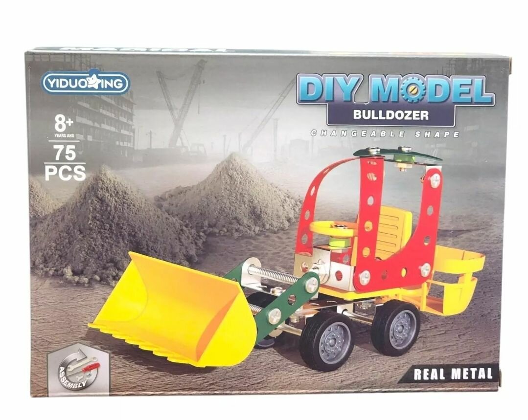 Bulldozer Métal DIY 75 Pièces