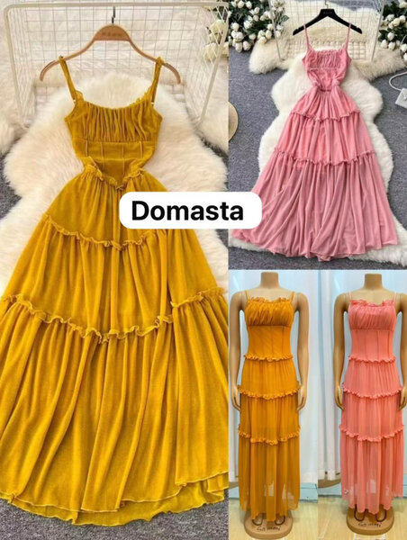 Robe longue en mousseline femme