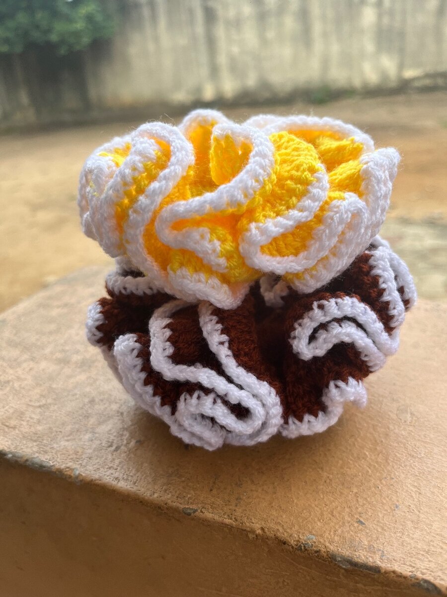 Chouchous en crochet colorés