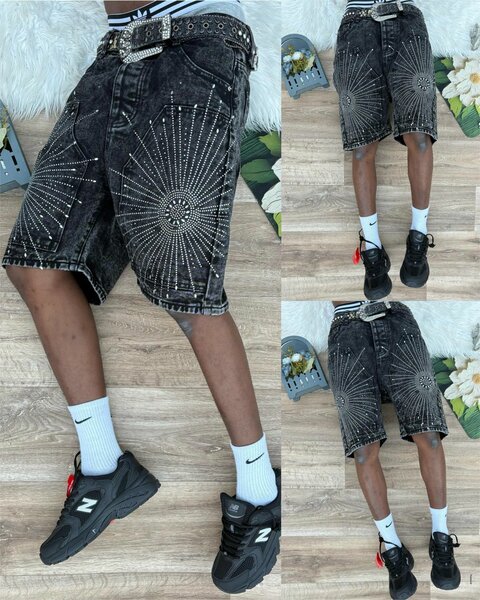 Shorts en jean avec strass