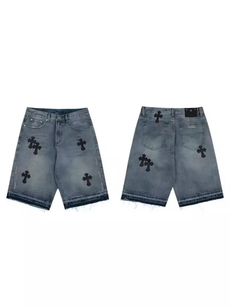 Shorts en denim avec motifs