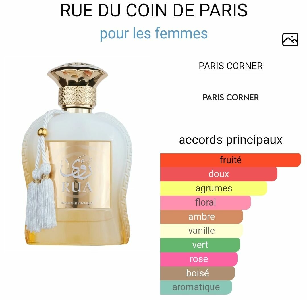 Eau de Parfum Rua pour Femme