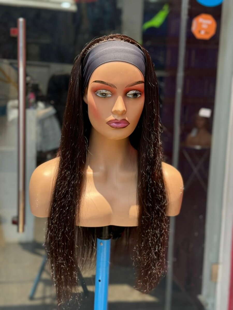 Perruque peruvienne lisse band