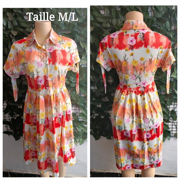 Robe fleurie mi-longue