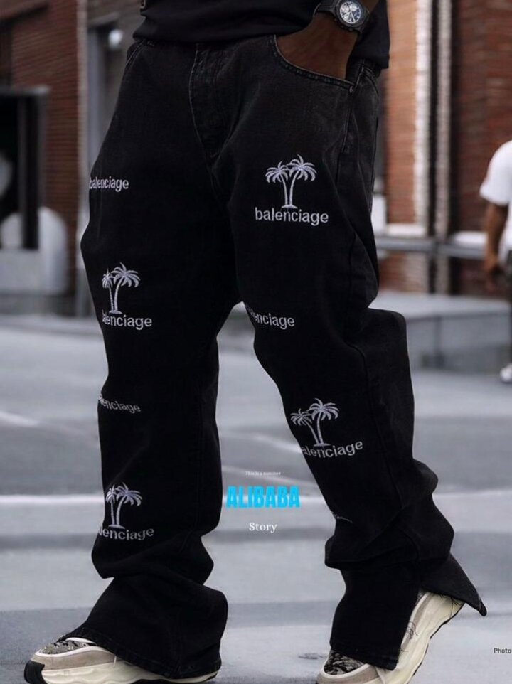 Pantalon large noir Balenciage