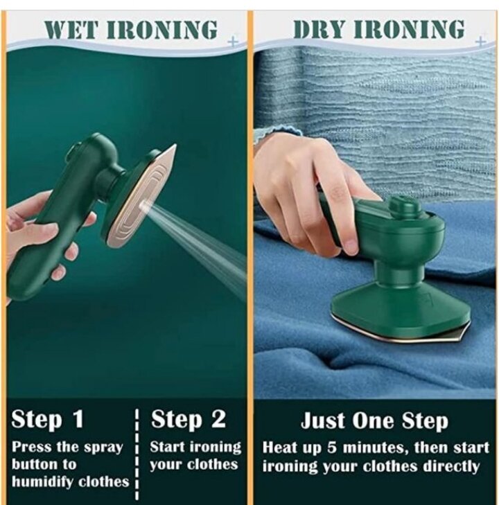 Mini Machine à Repasser Portative-vert