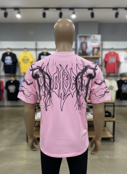 T-shirt rose graffiti homme