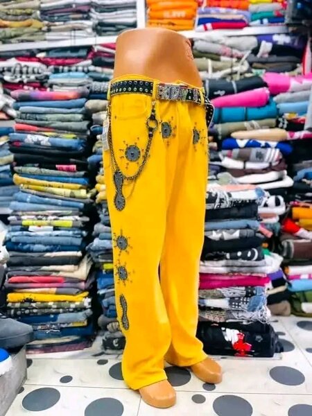 Pantalon jaune style punk