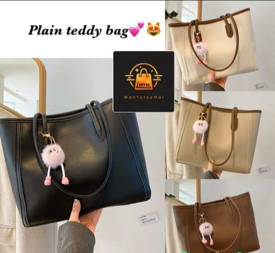 Chic Teddy Charm Tote Bag