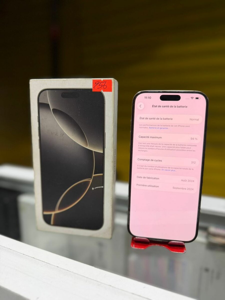 16 pro Max 256 Go sans id