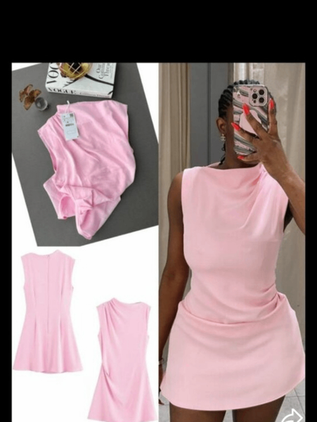 Robe rose femme été