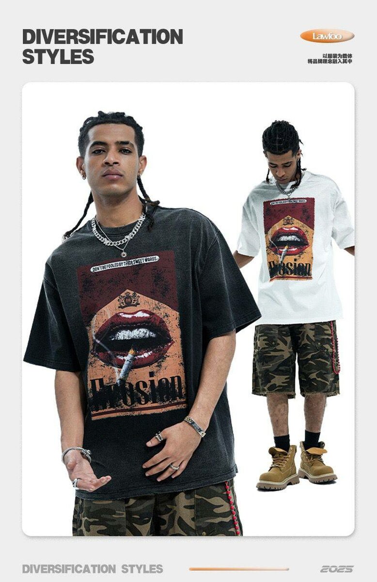 T-shirt street style imprimé