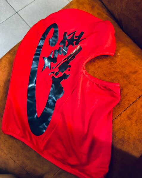 T-shirt rouge imprimé funky