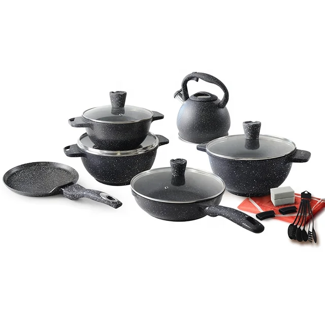 GRNITE MARBLE COATING COOKWARE SET