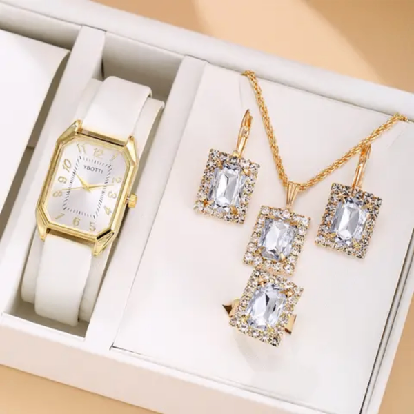 Set Montre et Bijoux Luxueux
