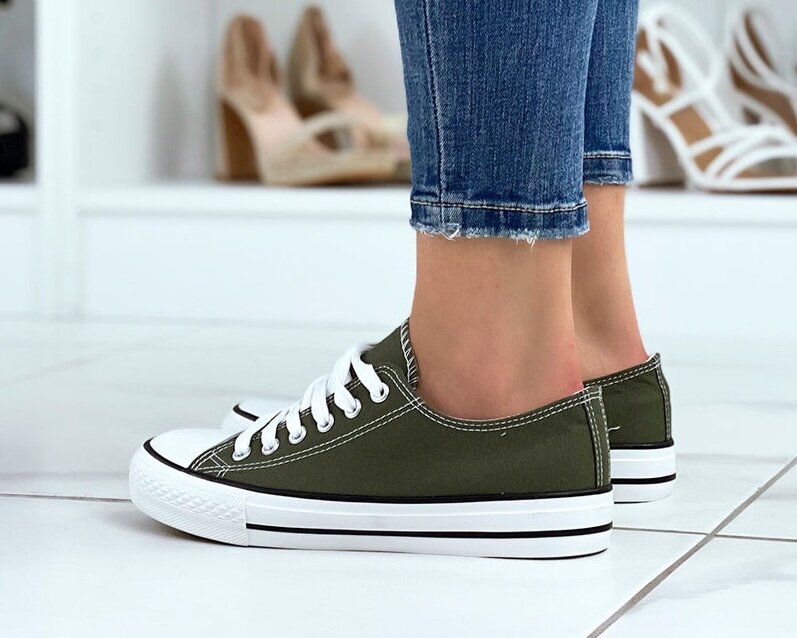 Converse vert tréillis