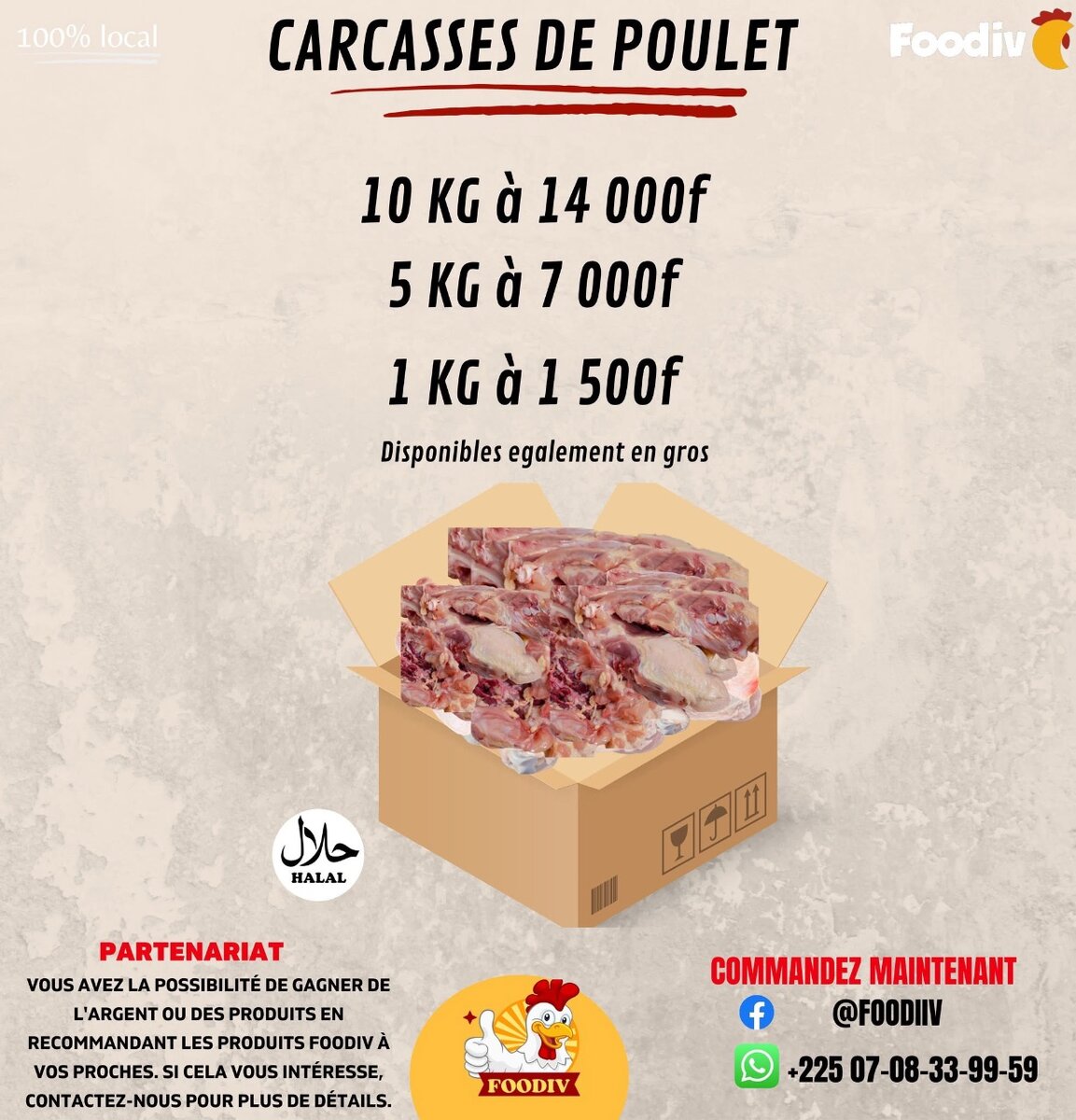 5kg Carcasses de Poulet