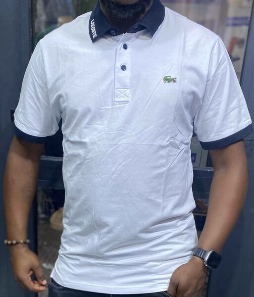 Polo blanc homme