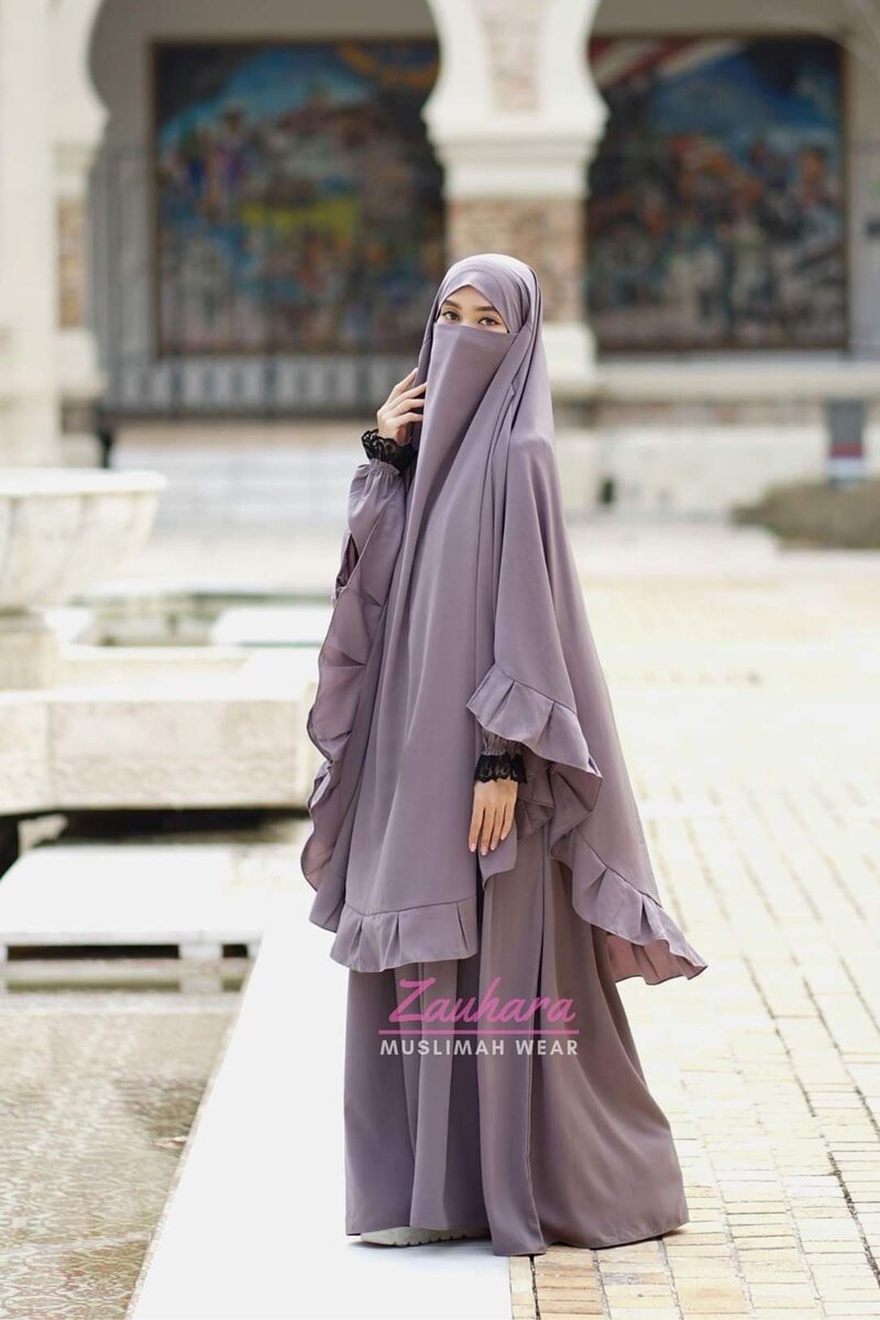 Voile avec robe élégante