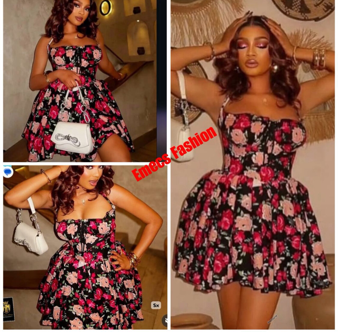 Robe courte florale estivale