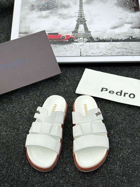 Sandales Pedro en cuir blanc